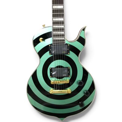 Custom Titan Green Black Wylde Grail Psychic Bullseye Rawtop Electric Guitar (Copy)