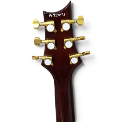 Custom Monarch Santana Koa Burl Amber Burst Double Cutaway Guitar Fhole - Image 8