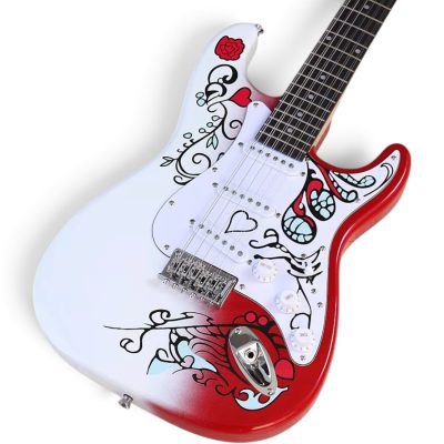 Custom Regent Jimi Hendrix Monterey White Candy Apple Red Burst 12 String Electric Guitar