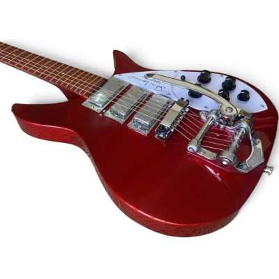 Custom Nova Red 325C64 21 Inch Scale Length Lennon Guitar Bigsby Tremolo - Image 4