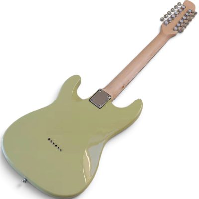 Custom Regent Alex Lifeson Olive Green 12 String Electric Guitar - Image 3