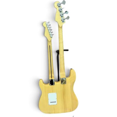 Custom Regent Yngwie Malmsteen Mahogany Wood Body Natural Finish Double Neck 4 String Bass 6 String Guitar - Image 6