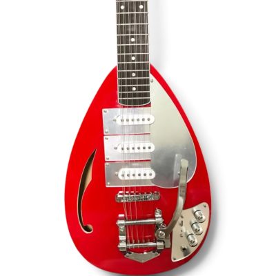 Custom Pyrite Red Brian Jones Teardrop Guitar Bigsby Tremolo 12 String