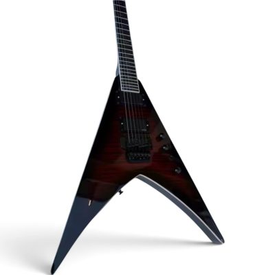 Custom Tempest Kerry King Vengeance Black Cherry Burst Finish Flying V Guitar Floyd Rose Tremolo