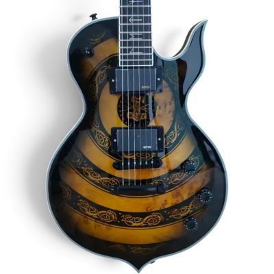 Custom Titan Natural Black Burst Audio Wylde Bullseye Buzzsaw Electric Guitar