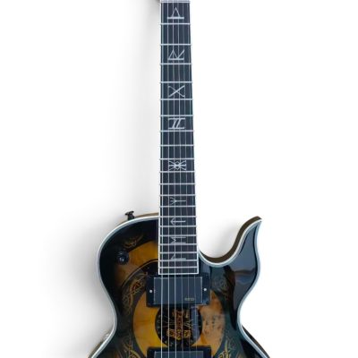 Custom Titan Natural Black Burst Audio Wylde Bullseye Buzzsaw Electric Guitar - Image 6