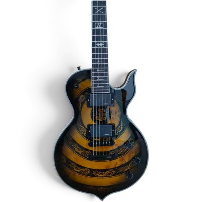 Custom Titan Natural Black Burst Audio Wylde Bullseye Buzzsaw Electric Guitar - Image 5