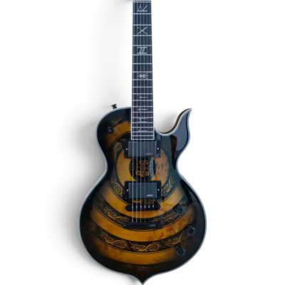 Custom Titan Natural Black Burst Audio Wylde Bullseye Buzzsaw Electric Guitar - Image 3