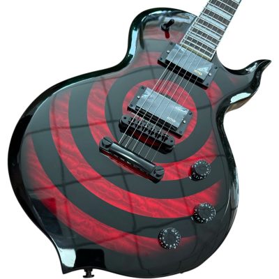 Custom Titan Red Black Wylde Grail Psychic Bullseye Rawtop Electric Guitar