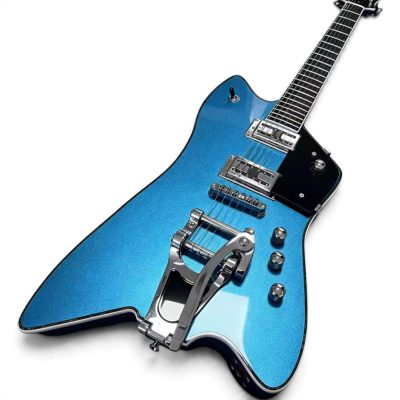 Custom Sovereign Jupiter Thunderbird Billy Bo Metallic Blue Guitar Bigsby Tremolo - Image 10