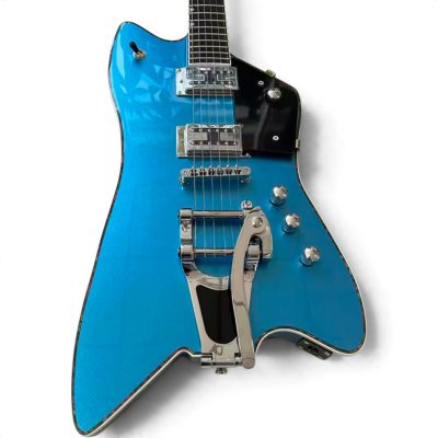 Custom Sovereign Jupiter Thunderbird Billy Bo Metallic Blue Guitar Bigsby Tremolo - Image 8