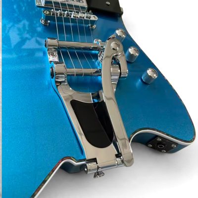 Custom Sovereign Jupiter Thunderbird Billy Bo Metallic Blue Guitar Bigsby Tremolo - Image 4