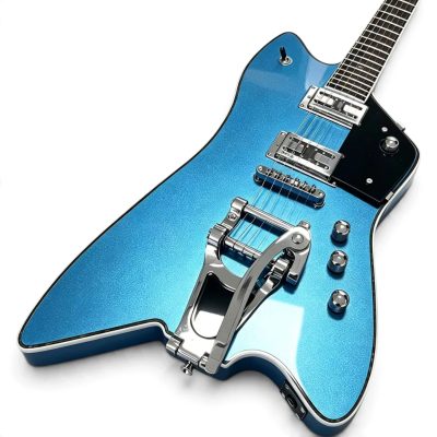 Custom Sovereign Jupiter Thunderbird Billy Bo Metallic Blue Guitar Bigsby Tremolo - Image 2