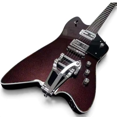 Custom Sovereign Jupiter Thunderbird Billy Bo Burgundy Guitar Bigsby Tremolo - Image 10