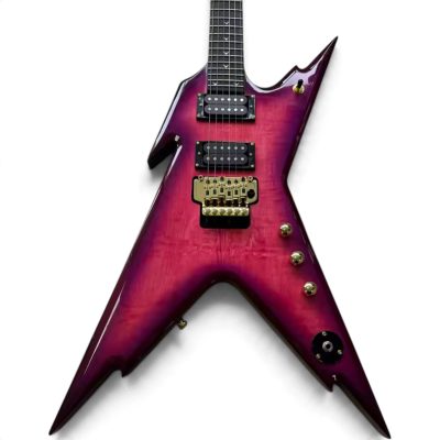 Custom Tempest Trans Royal Purple Burst Dimebag Razorback Flying V Floyd Rose Tremolo Guitar ML
