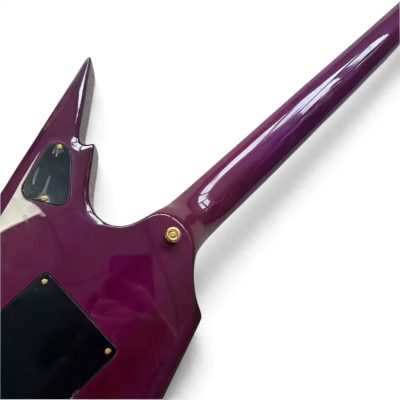 Custom Tempest Trans Royal Purple Burst Dimebag Razorback Flying V Floyd Rose Tremolo Guitar ML - Image 5