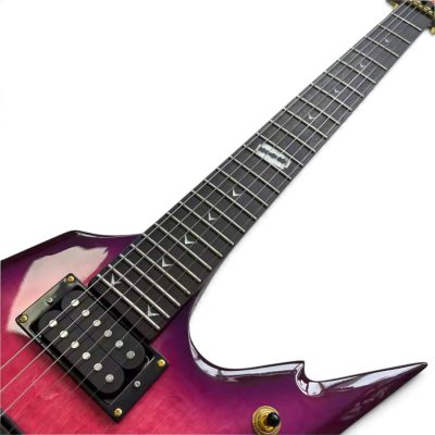 Custom Tempest Trans Royal Purple Burst Dimebag Razorback Flying V Floyd Rose Tremolo Guitar ML - Image 4