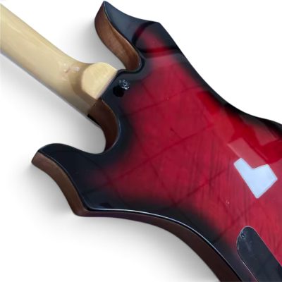 Custom Titan Explorer Black Red Nomad Norse Dragon Bullseye Audio Wylde Rune Fretboard Inlays Guitar - Image 7