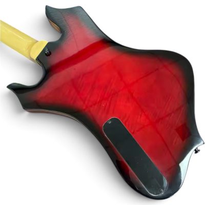 Custom Titan Explorer Black Red Nomad Norse Dragon Bullseye Audio Wylde Rune Fretboard Inlays Guitar - Image 5