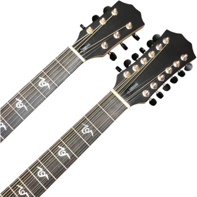 Custom Aurelius Double Neck Acoustic Guitar Koa Solid Spruce Top 6 String 12 String - Image 5