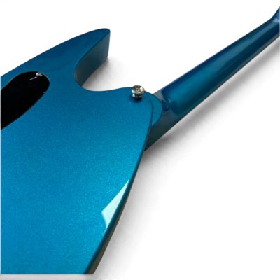Custom Empire Todd 400 Black Metallic Blue White Shark Inlays Guitar - Image 8