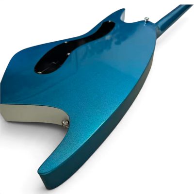 Custom Empire Todd 400 Black Metallic Blue White Shark Inlays Guitar - Image 4