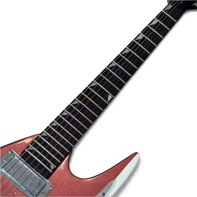 Custom Empire Todd 400 Black Metallic Burgundy White Shark Inlays Guitar - Image 7
