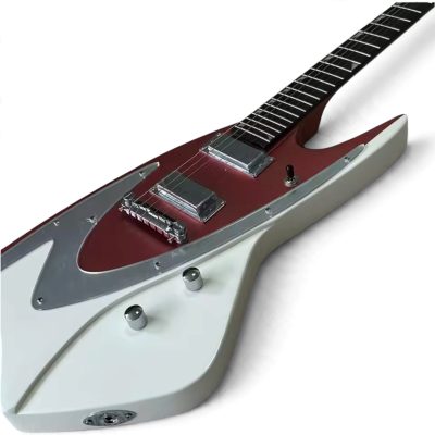 Custom Empire Todd 400 Black Metallic Burgundy White Shark Inlays Guitar - Image 2