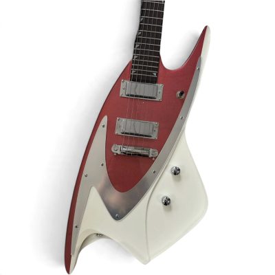 Custom Empire Todd 400 Black Metallic Burgundy White Shark Inlays Guitar - Image 10