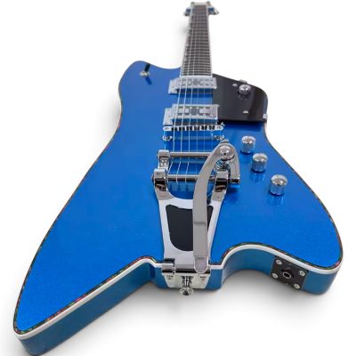 Custom Sovereign Jupiter Thunderbird Billy Bo Metallic Lake Blue Guitar Bigsby Tremolo - Image 10