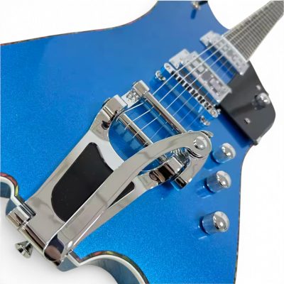 Custom Sovereign Jupiter Thunderbird Billy Bo Metallic Lake Blue Guitar Bigsby Tremolo - Image 4