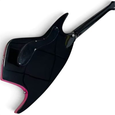 Custom Empire 400 Black Pink Magenta Shark Inlays Guitar - Image 9
