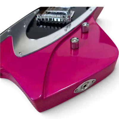 Custom Empire 400 Black Pink Magenta Shark Inlays Guitar - Image 5