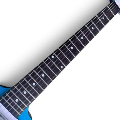 Custom Crown Flying V Jimi Hendrix Metallic Lake Pelham Blue Electric Guitar - Image 5