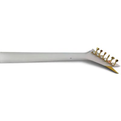 Custom Silverpine Vinnie Vincent Flying Double V Pearl White Gold Bevels Guitar Floyd Rose Tremolo - Image 2