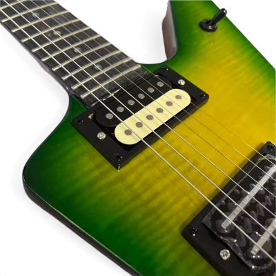 Custom Tempest Darrell Slime Green Burst Dimebag ML Finish Flying V Guitar - Image 8