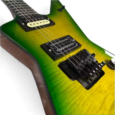 Custom Tempest Darrell Slime Green Burst Dimebag ML Finish Flying V Guitar - Image 6