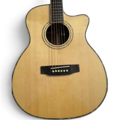 Custom Vertex Natural Lake Jung Solid Spruce Top Acoustic Guitar