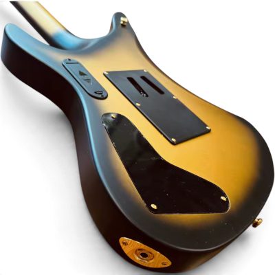 Custom Titan Synyster Gates Satin Finish Gold Burst Pinstripe Floyd Rose Tremolo Electric Guitar - Image 8