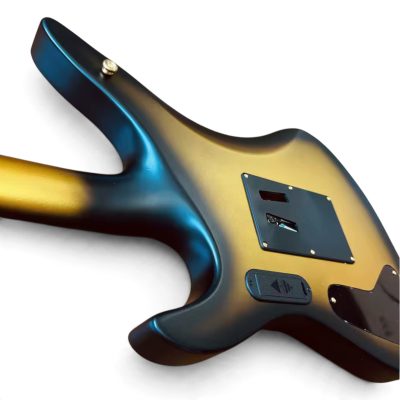 Custom Titan Synyster Gates Satin Finish Gold Burst Pinstripe Floyd Rose Tremolo Electric Guitar - Image 3