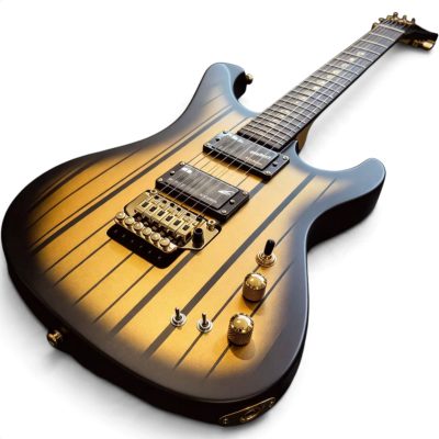 Custom Titan Synyster Gates Satin Finish Gold Burst Pinstripe Floyd Rose Tremolo Electric Guitar
