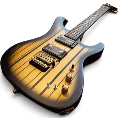 Custom Titan Synyster Gates Satin Finish Gold Burst Pinstripe Floyd Rose Tremolo Electric Guitar - Image 9