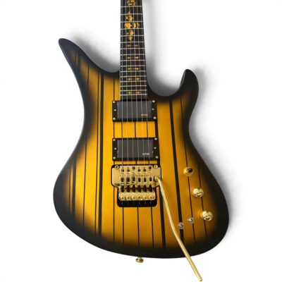Custom Titan Synyster Gates Gold Burst Pinstripe Floyd Rose Tremolo Electric Guitar