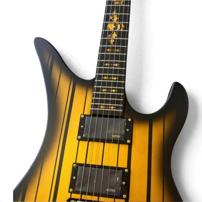 Custom Titan Synyster Gates Gold Burst Pinstripe Floyd Rose Tremolo Electric Guitar - Image 10