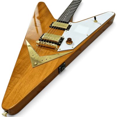 Custom Crown Richie Explorer Reverse Flying V Natural Finish Guitar