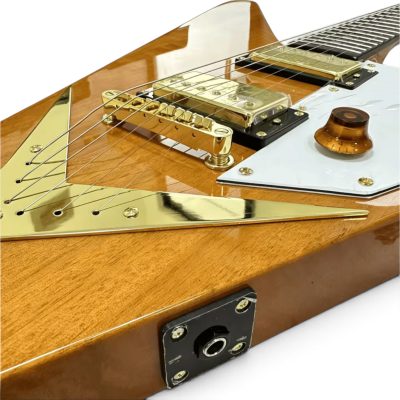 Custom Crown Richie Explorer Reverse Flying V Natural Finish Guitar - Image 8
