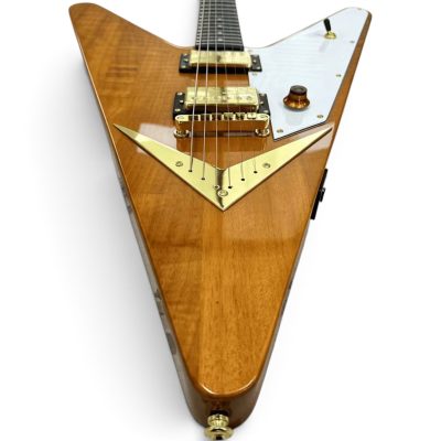 Custom Crown Richie Explorer Reverse Flying V Natural Finish Guitar - Image 6