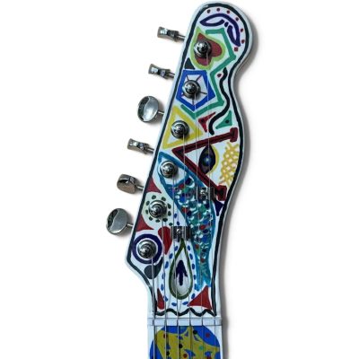 Custom Regent Full Body Hand Painted Joker Bruce Finish Electric Guitar - Image 4