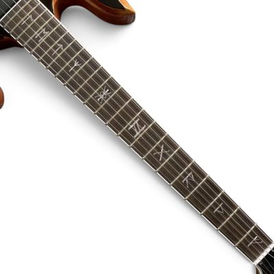 Custom Titan Explorer Red Black Nomad Norse Dragon Audio Wylde Rune Fretboard Inlays Electric Guitar - Image 7