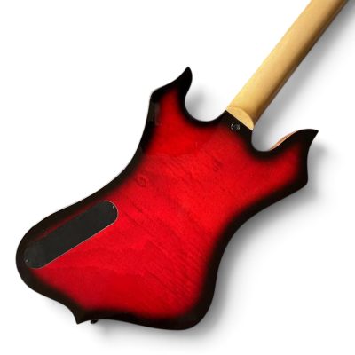 Custom Titan Explorer Red Black Nomad Norse Dragon Audio Wylde Rune Fretboard Inlays Electric Guitar - Image 6